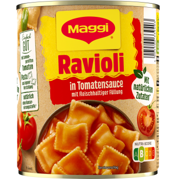 Maggi Ravioli in Tomatensauce oder in pikanter Sauce