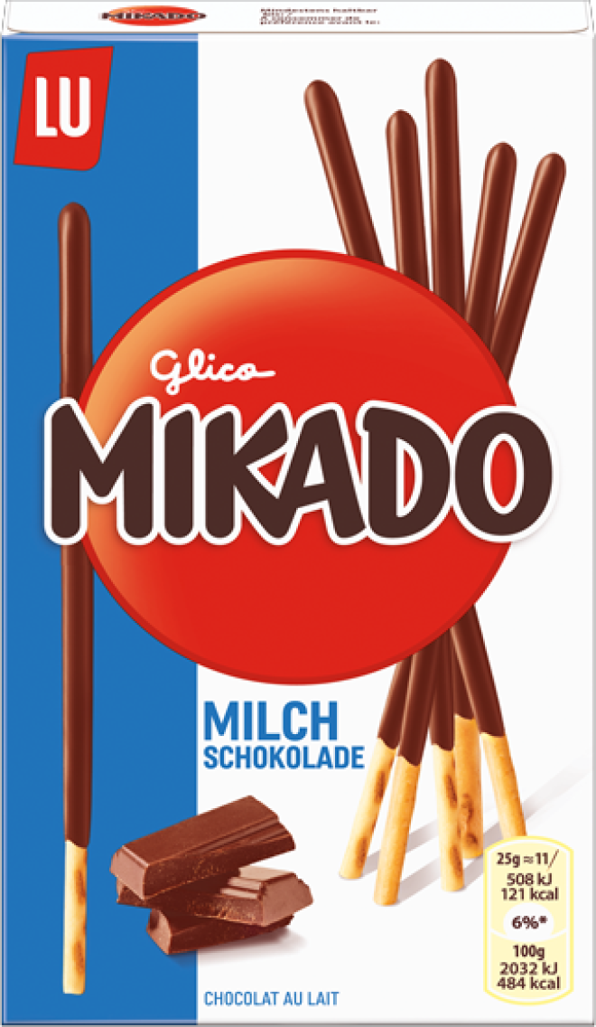 Mikado Sticks mit Schokolade