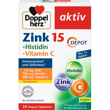 Doppelherz Zink 15 +Histidin +Vitamin C