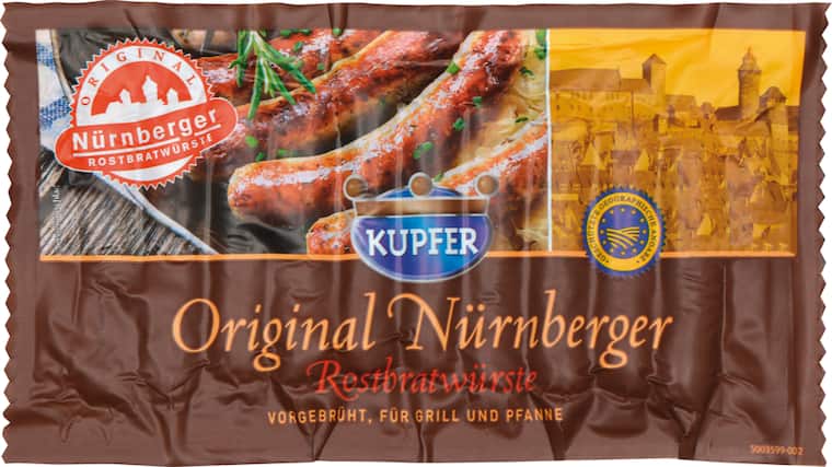Kupfer Original Nürnberger Rostbratwürste*