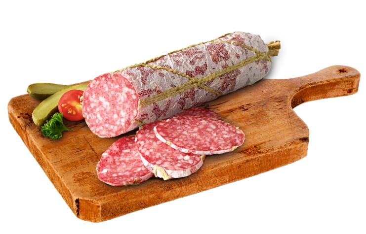 Strohschwein Almsalami*