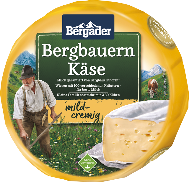 Ab Freitag erhältlich: Bergader Bergbauern Käse mild-cremig 