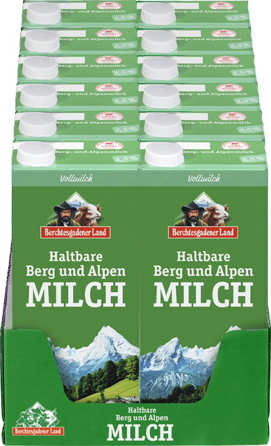 Highlight am Samstag: Berchtesgadener Land Haltbare Berg und Alpen Milch