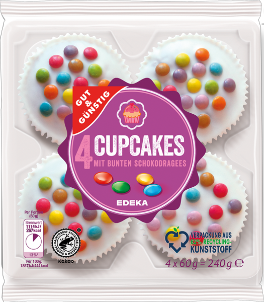 GUT&GÜNSTIG 4 Cupcakes