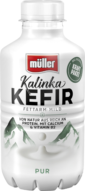 Müller Kalinka fettarmer Kefir Pur oder Frucht