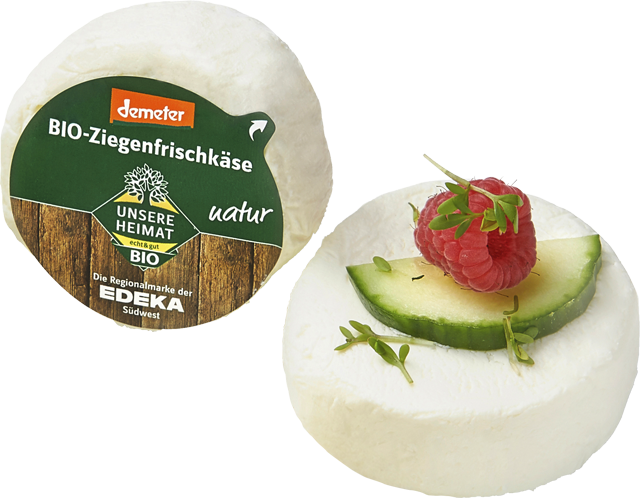¹Unsere Heimat – echt & gut Bio Ziegenfrischkäsetaler 