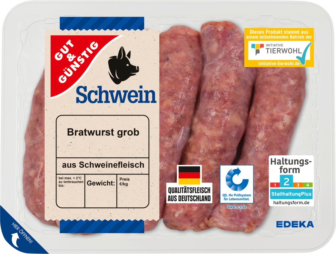 Gut & Günstig Bratwurst grob