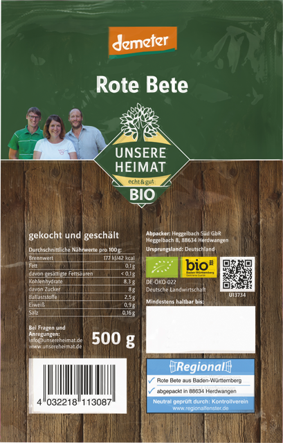 Unsere Heimat – echt & gut Bio Rote Bete