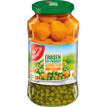 GUT & GÜNSTIG - Erbsen mit Pariser Karotten