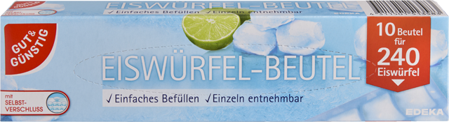 Gut & Günstig Eiswürfel-Beutel 