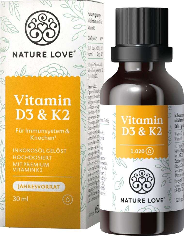 Nature Love Vitamin D3- & K2-Tropfen
