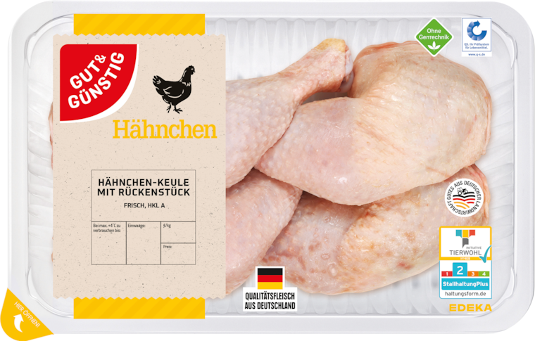 GUT&GÜNSTIG Hähnchenkeulen mit Rückenstück