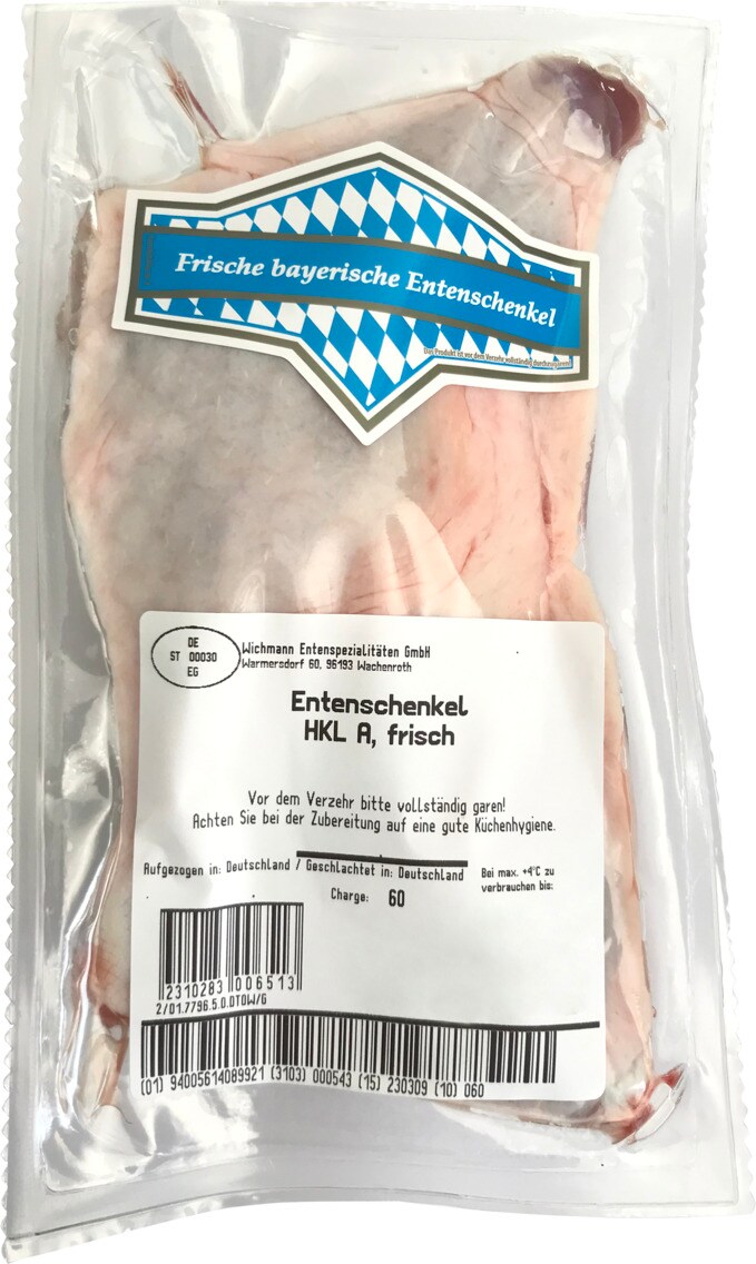 Frische deutsche Entenschenkel