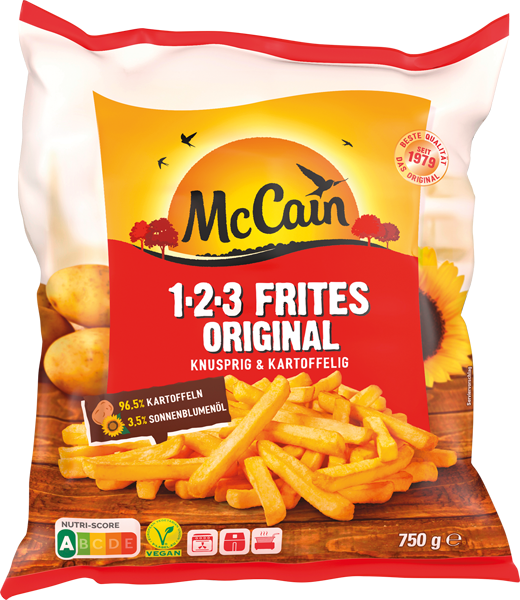 McCain 1-2-3 Original, Western, Curvers, Deluxe oder Crispers
