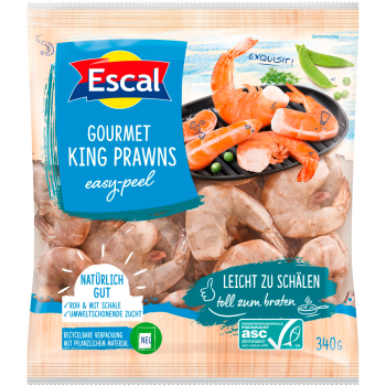 Escal Garnelen oder King Prawns