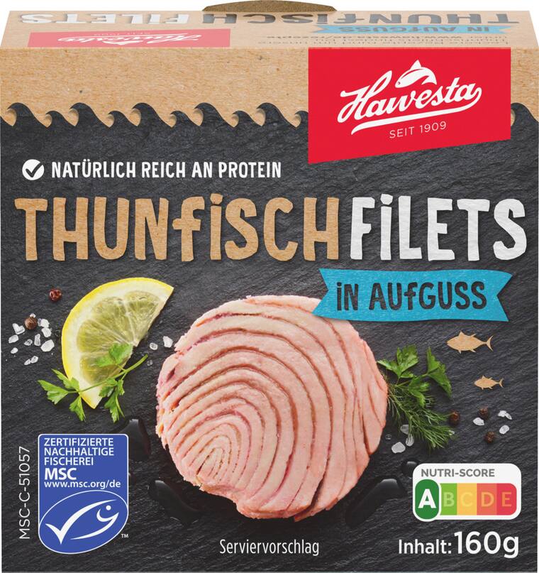 Hawesta MSC Thunfisch Filet oder Stücke