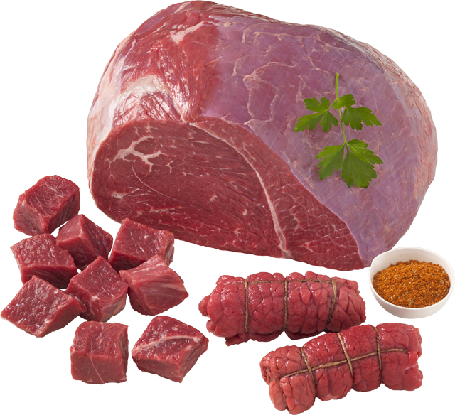 Ab Donnerstag erhältlich: Zart gereiftes Rindfleisch: Rinder-Braten,-Rouladen oder -Gulasch 