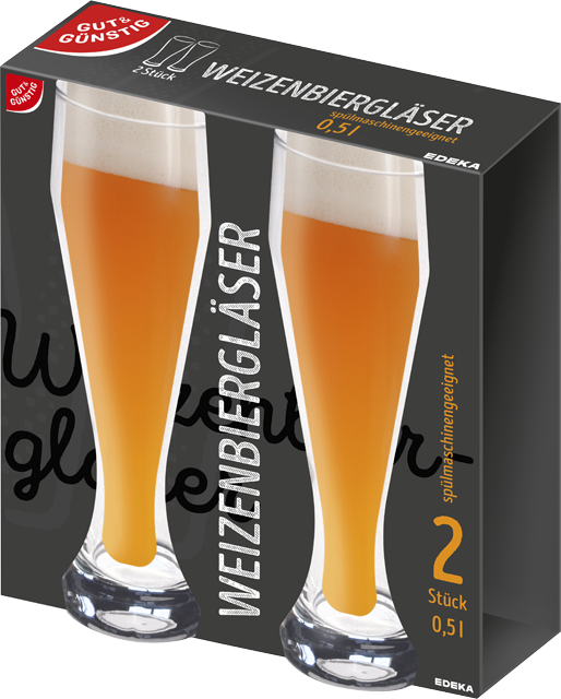 Gut & Günstig Weizenbiergläser
