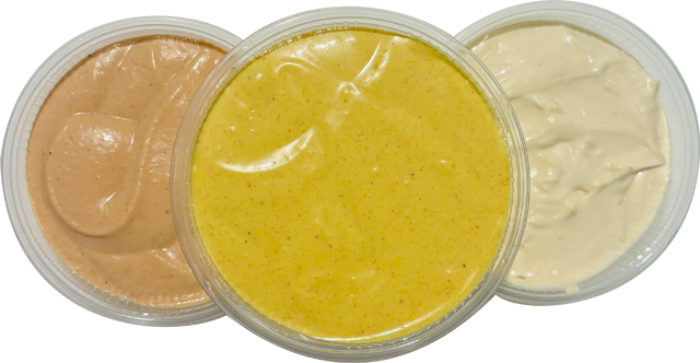Knoblauch-, Cocktail oder Curry-Sauce
