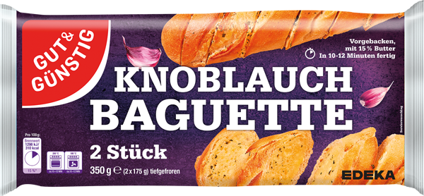 GUT&GÜNSTIG Kräuter- oder Knoblauchbaguette