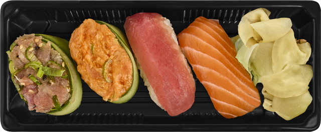 Lachs-Thunfisch Nigiri & Gunkan 