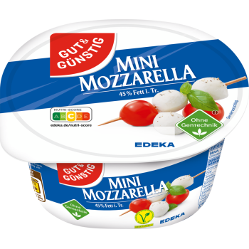 GUT & GÜNSTIG - Mini Mozzarella Original oder weniger Fett