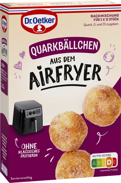 Dr. Oetker Backmischung Quarkbällchen aus dem Air-Fryer