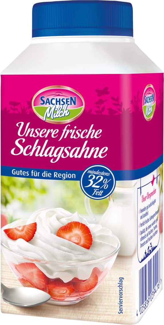 Sachsen Milch Unsere frische Schlagsahne