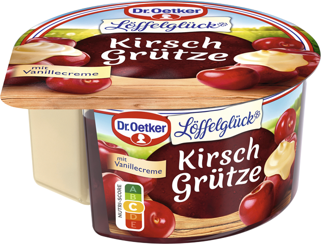 Dr. Oetker Kirsch Grütze mit Vanillecreme