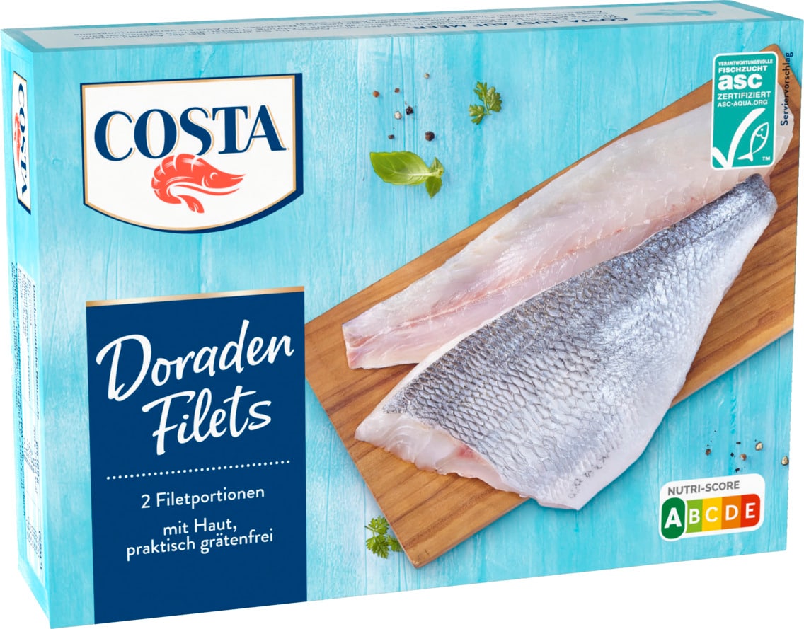 Costa Doraden oder Wolfsbarsch Filets