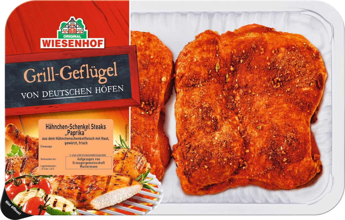 Wiesenhof Hähnchen-Schenkel Steaks "Paprika"