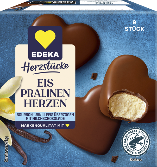 EDEKA Herzstücke Eispralinen Herzen 