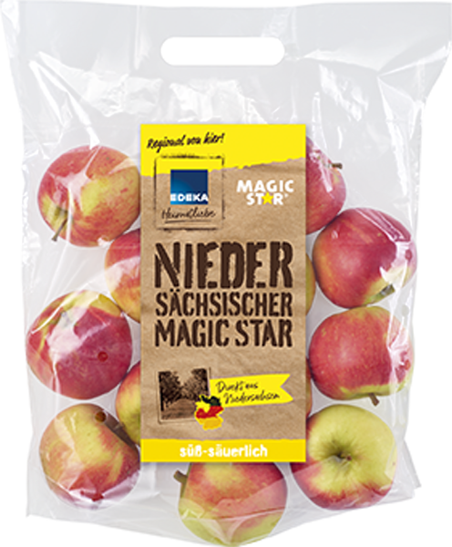 Deutschland, Niedersachsen EDEKA Heimatliebe Tafeläpfel "Magic Star"