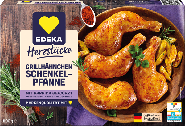 EDEKA Herzstücke Grillhähnchen-Schenkel-Pfanne