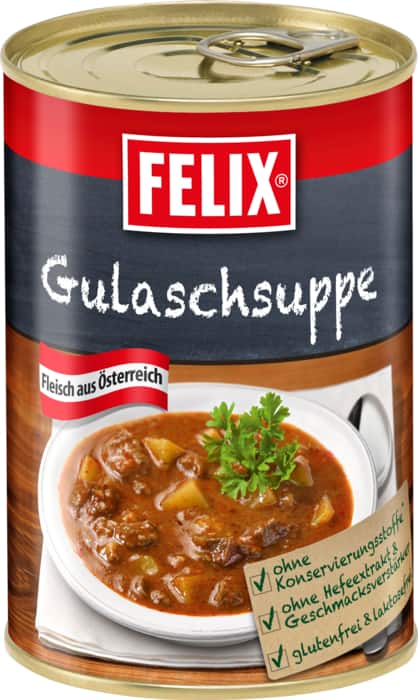 Felix Gulaschsuppe, auch Höllenfeuer oder Chili con Carne