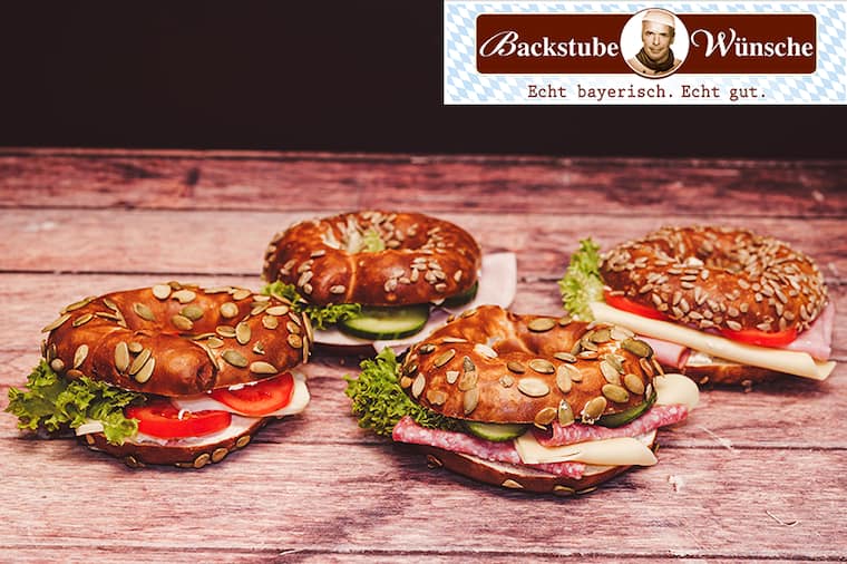 Laugenbagel verschieden belegt