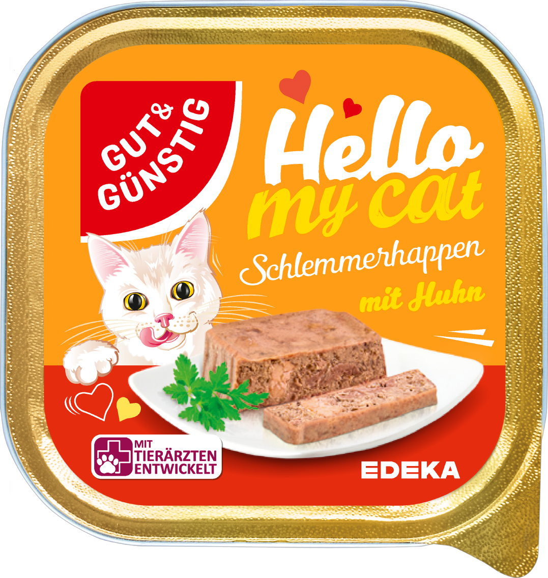 16 x GUT&GÜNSTIG Katzen Nassnahrung Schlemmerhappen