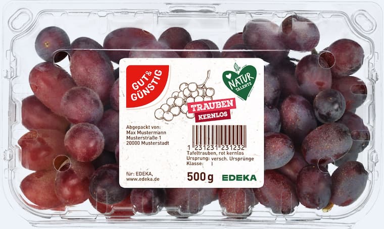 Gut & Günstig Tafeltrauben rot