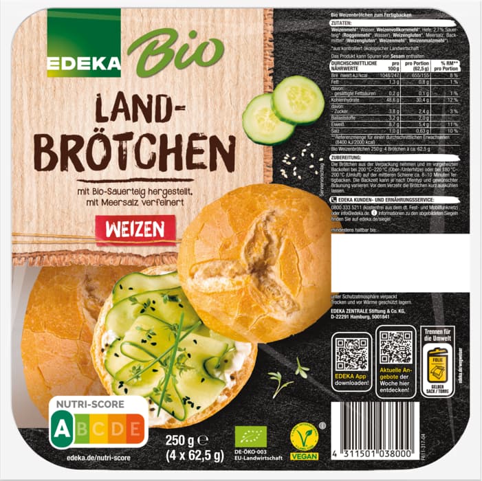 EDEKA Bio Landbrötchen