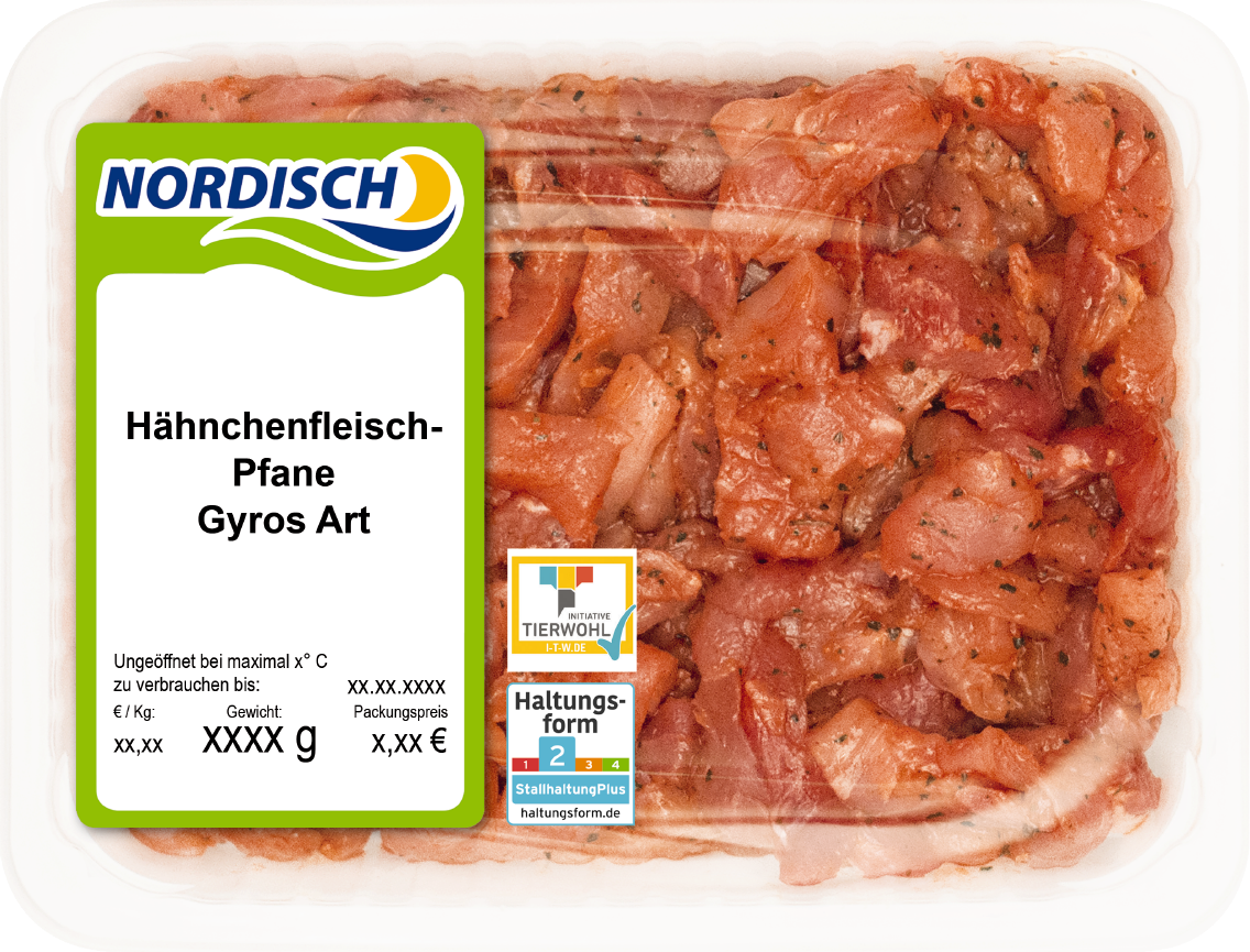 NORDISCH Hähnchengeschnetzeltes Gyros Art