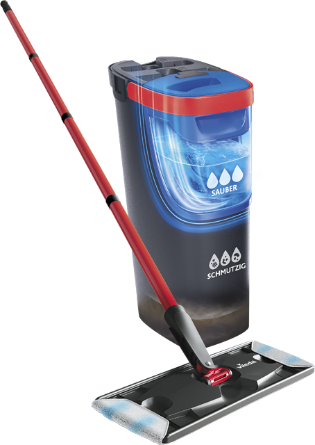 vileda Flachwischer-Set „H2PrO Flat Mop“