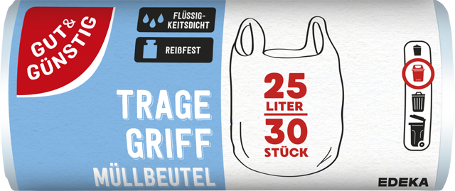 Gut & Günstig Tragegriff-Müllbeutel