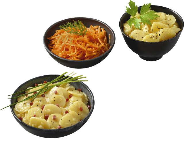 ¹Frischer Karotten, -Kraut, oder -Kartoffelsalat 