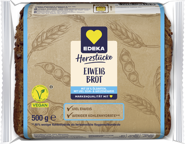 EDEKA Herzstücke Eiweißbrot 