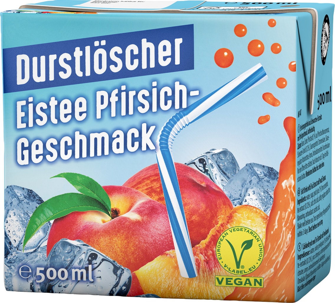 Durstlöscher Eistee Pfirsich-Geschmack oder Multivitamin 12-Frucht