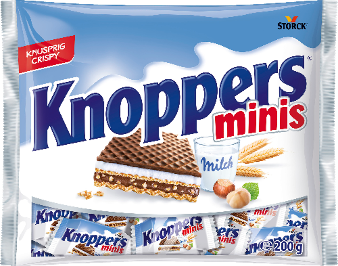 Knoppers Minis Milch Haselnuss Schnitte