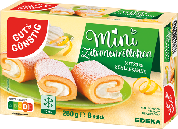 GUT&GÜNSTIG Mini-Zitronen- oder Erdbeerröllchen