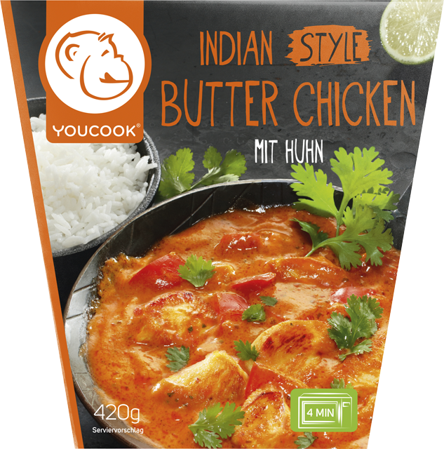Youcook Fertiggericht Indian Style Butter Chicken