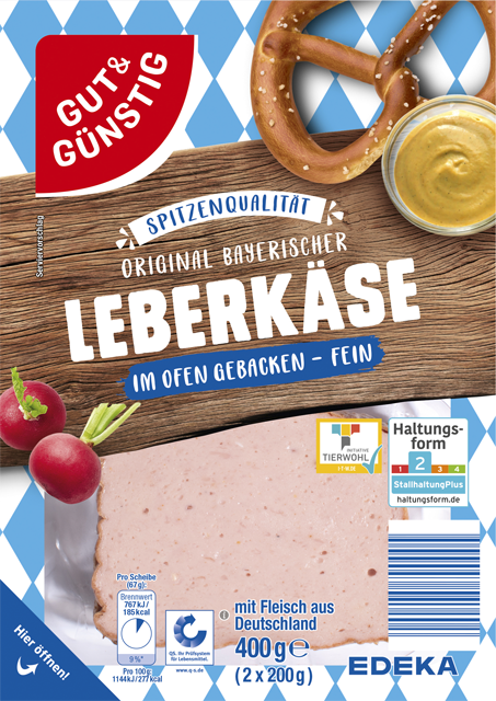 Gut & Günstig Original Bayerischer Leberkäse fein