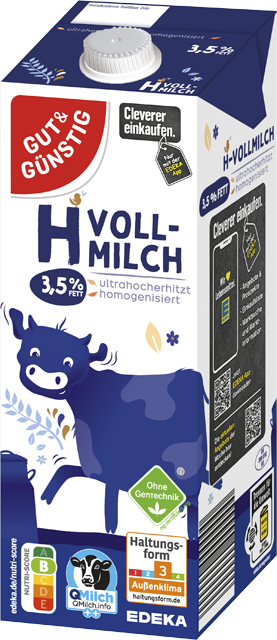 Ab Donnerstag erhältlich: Gut & Günstig H-Vollmilch 